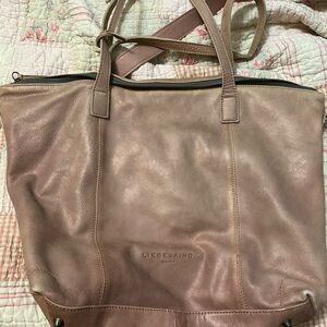 Liebeskind Metallic Pink Leather Tote Bag